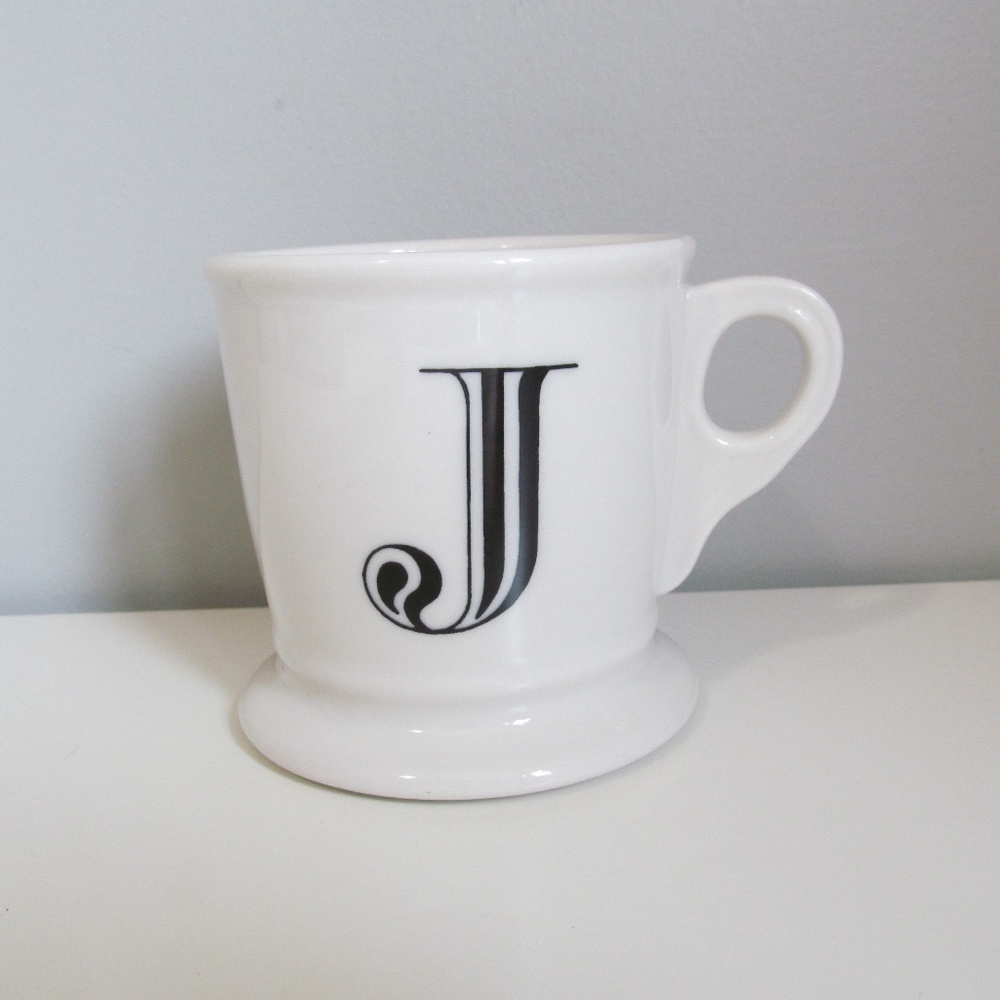 Anthropologie Initial Monogram Coffee Mug J